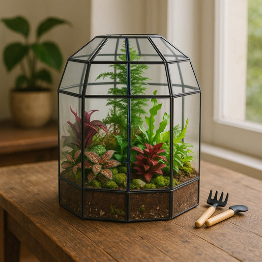 Cylindrical Terrarium - FloraSync